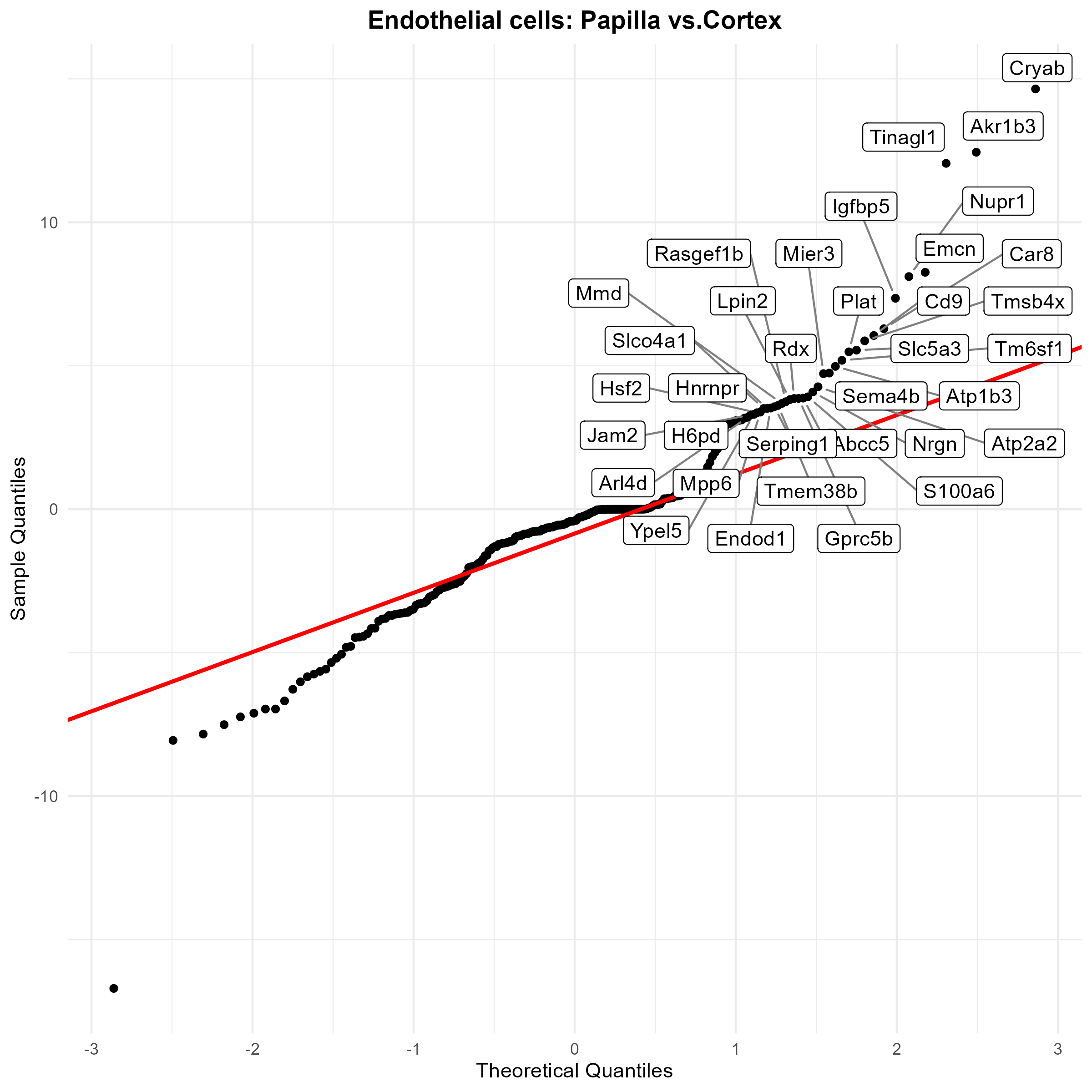 Example gene spatial map